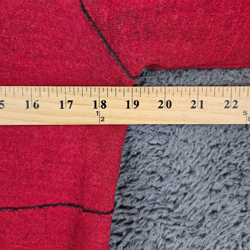 Eileen Fisher Womens XS Red Merino Wool Open Front Mock Neck Cardigan Jacket - Picture 2 of 8